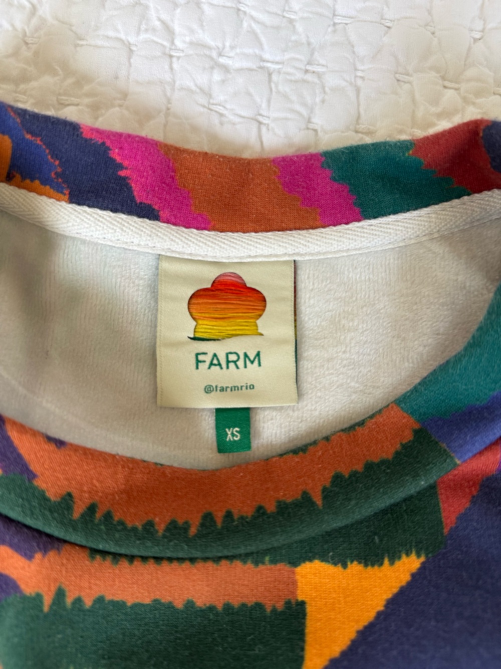 FARM Rio Patchwork Cropped Sweatshirt - Multicolor - Picture 12 of 12